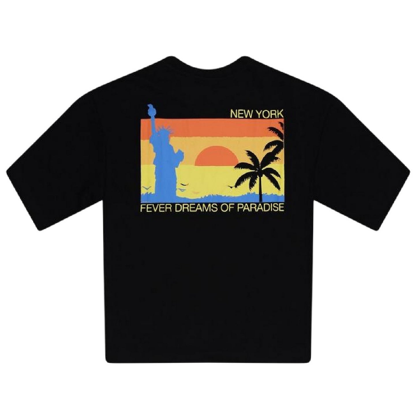 Black - Back - Rose London Mens Heavyweight T-Shirt