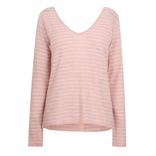 Pink - Front - Musto Womens-Ladies Stripe Knitted Top