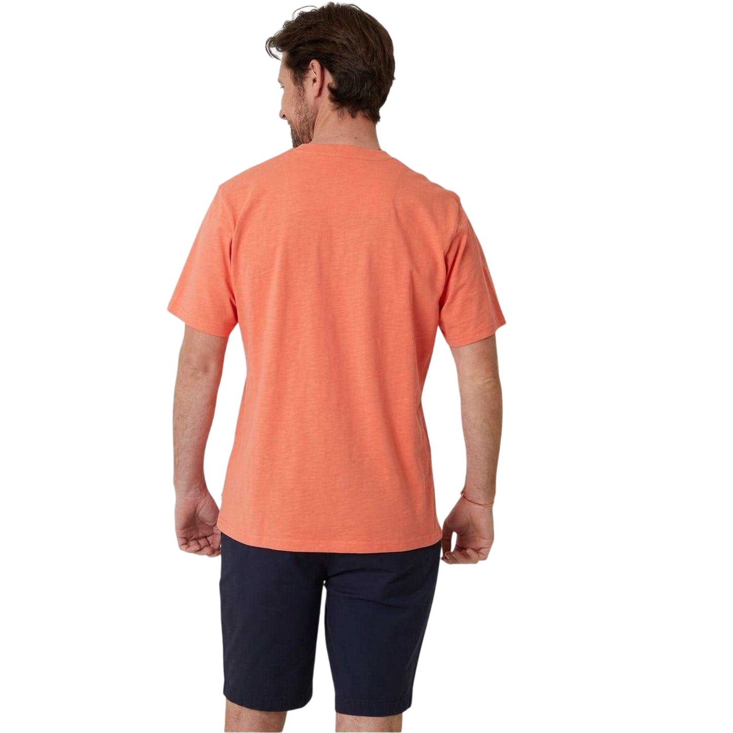 Coral - Back - Saltwell Mens Portrush Crew Neck Regular T-Shirt