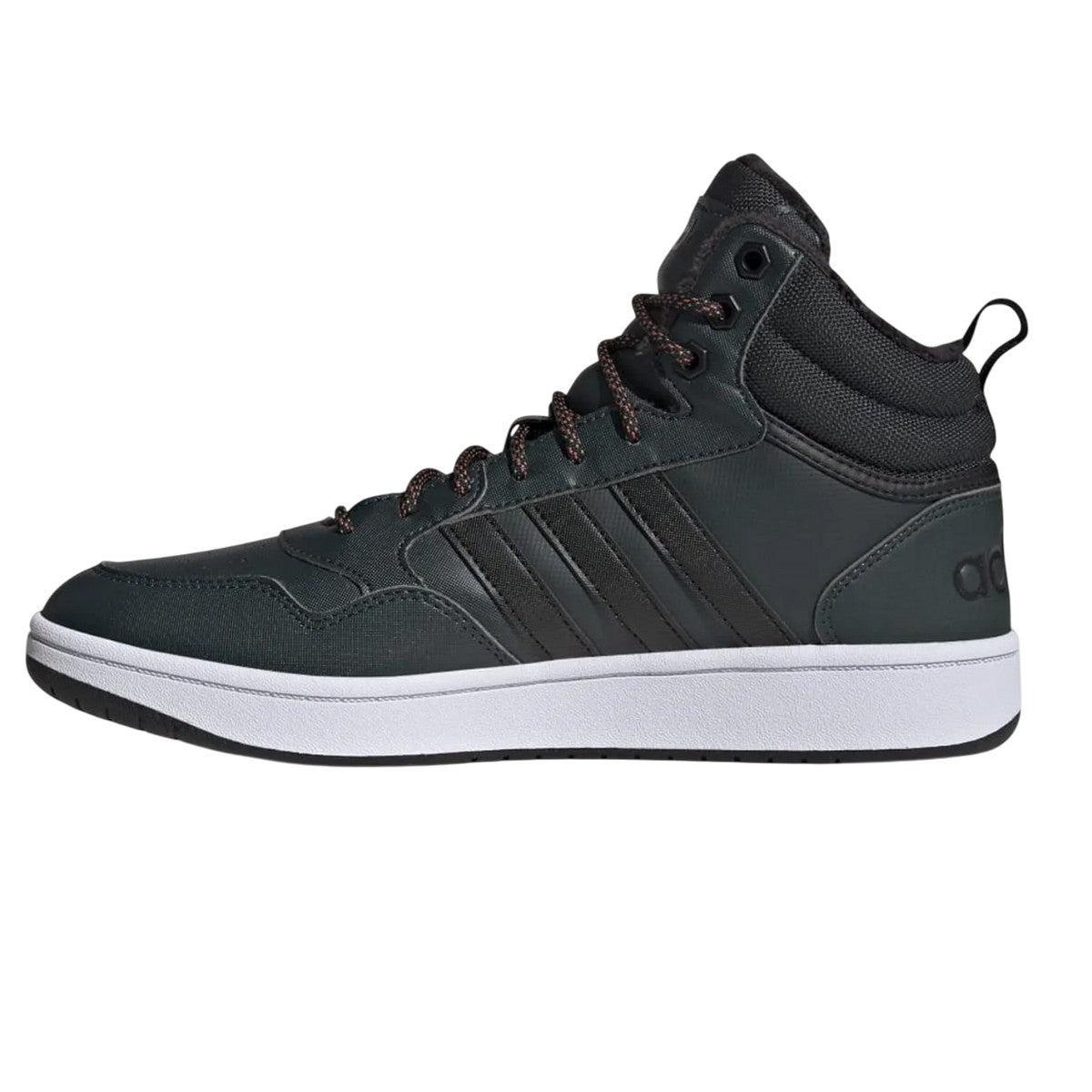 Green - Close up - Adidas Mens Hoops 3.0 Mid Winterized Trainers
