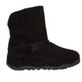Black - Side - Fit Flop Womens-Ladies Original Mukluk Shorty Leather Ankle Boots