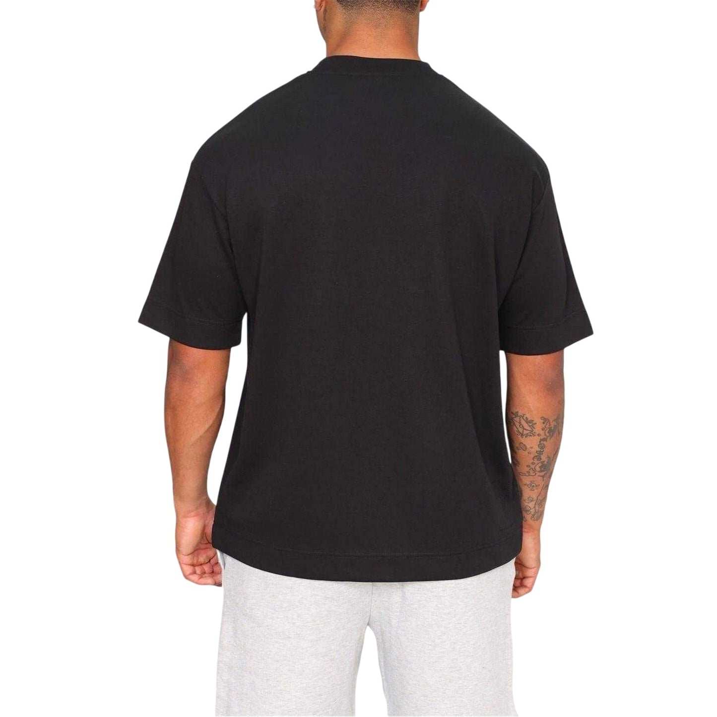 Black - Back - Rose London Mens Marrakech Heavyweight T-Shirt