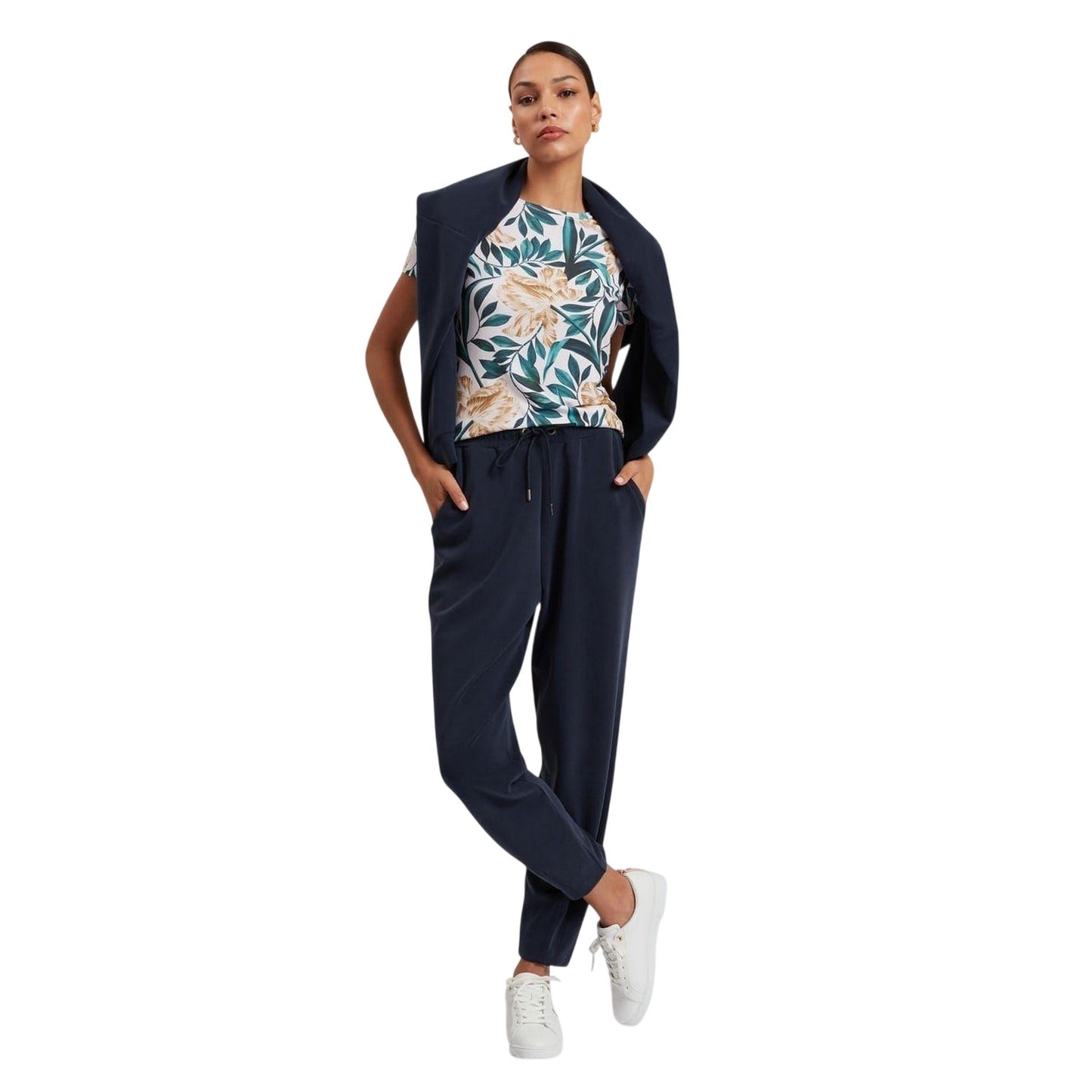 Cream - Lifestyle - Ted Baker Womens-Ladies Floral T-Shirt