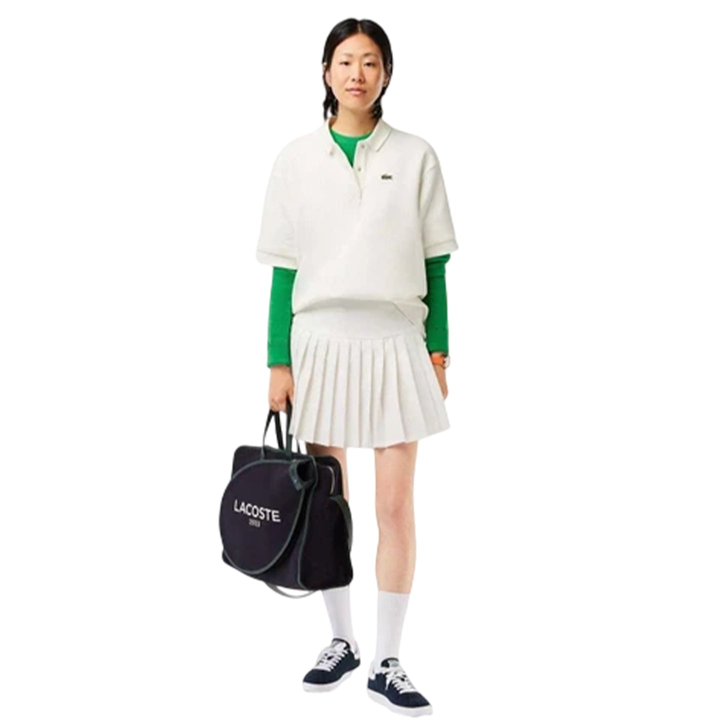 Cream - Lifestyle - Lacoste Womens-Ladies Roland Garros Edition Pleated Skirt