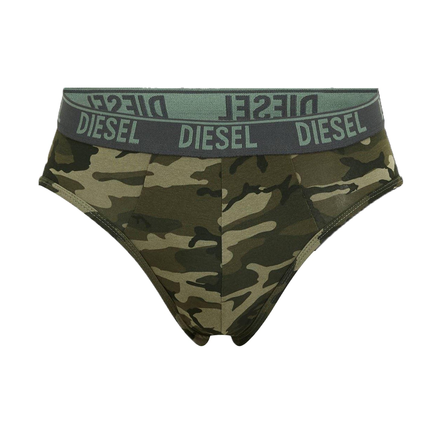 Camouflage Green-Black - Side - Diesel Womens-Ladies Camouflage Briefs (Pack of 3)
