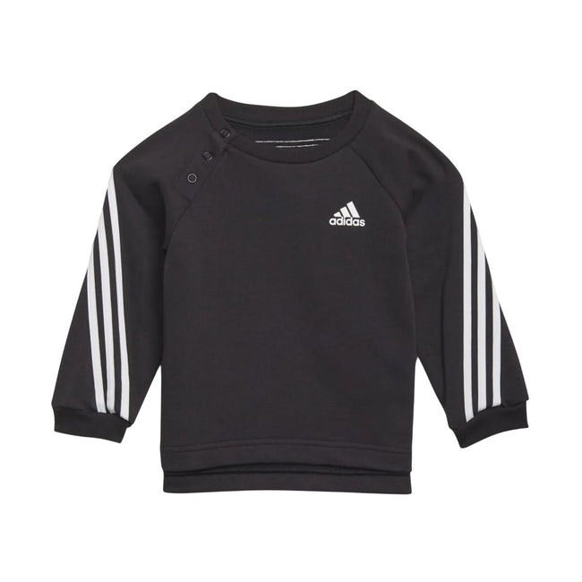 Black-White - Side - Adidas Baby Future Icons Triple Stripe Sweatshirt & Jogging Bottoms