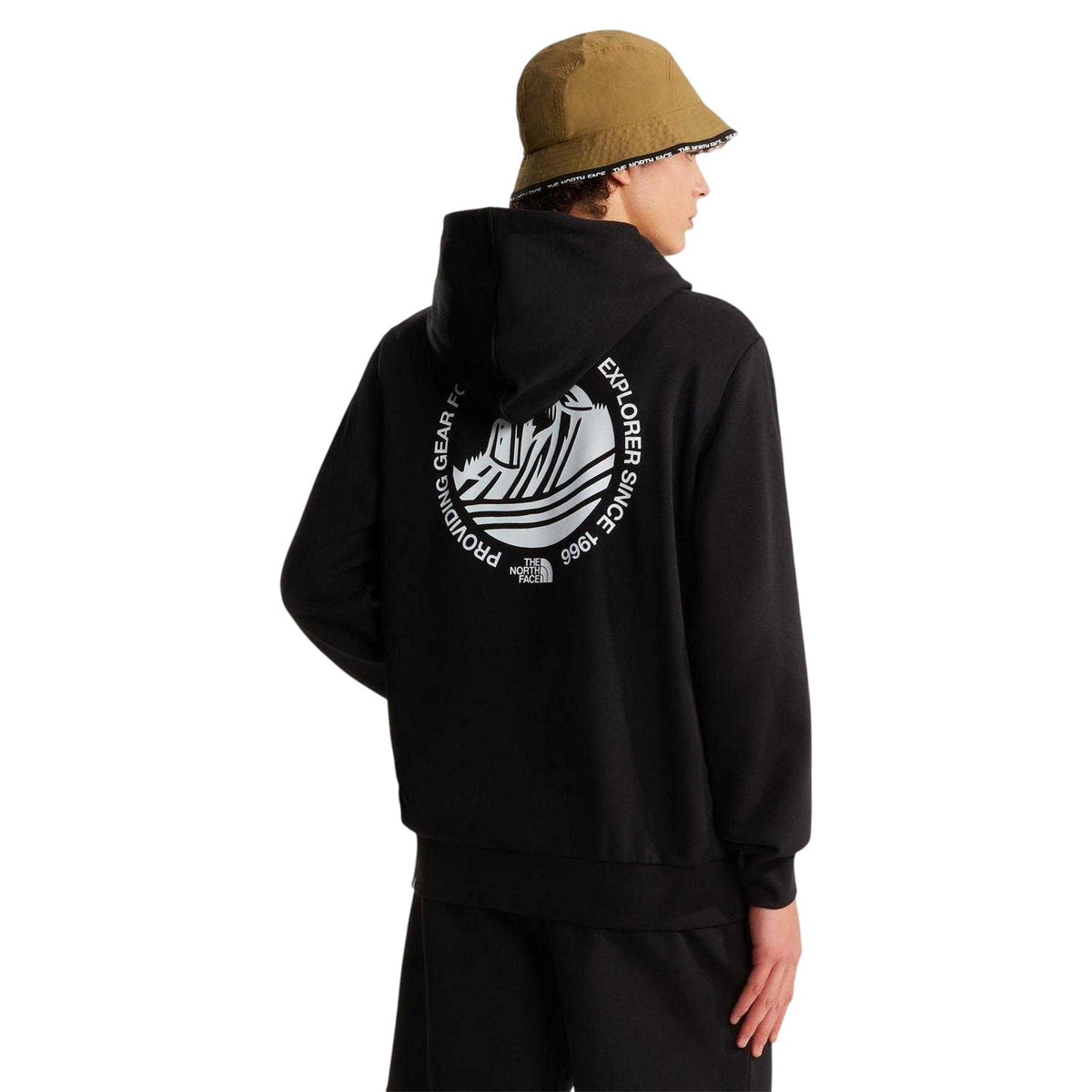 Black - Lifestyle - The North Face Mens Graphic Print Cotton Relaxed Fit Hoodie