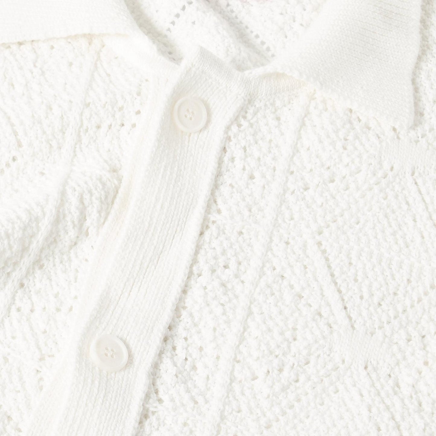 White - Side - Hugo Mens Diamond Knit Cardigan