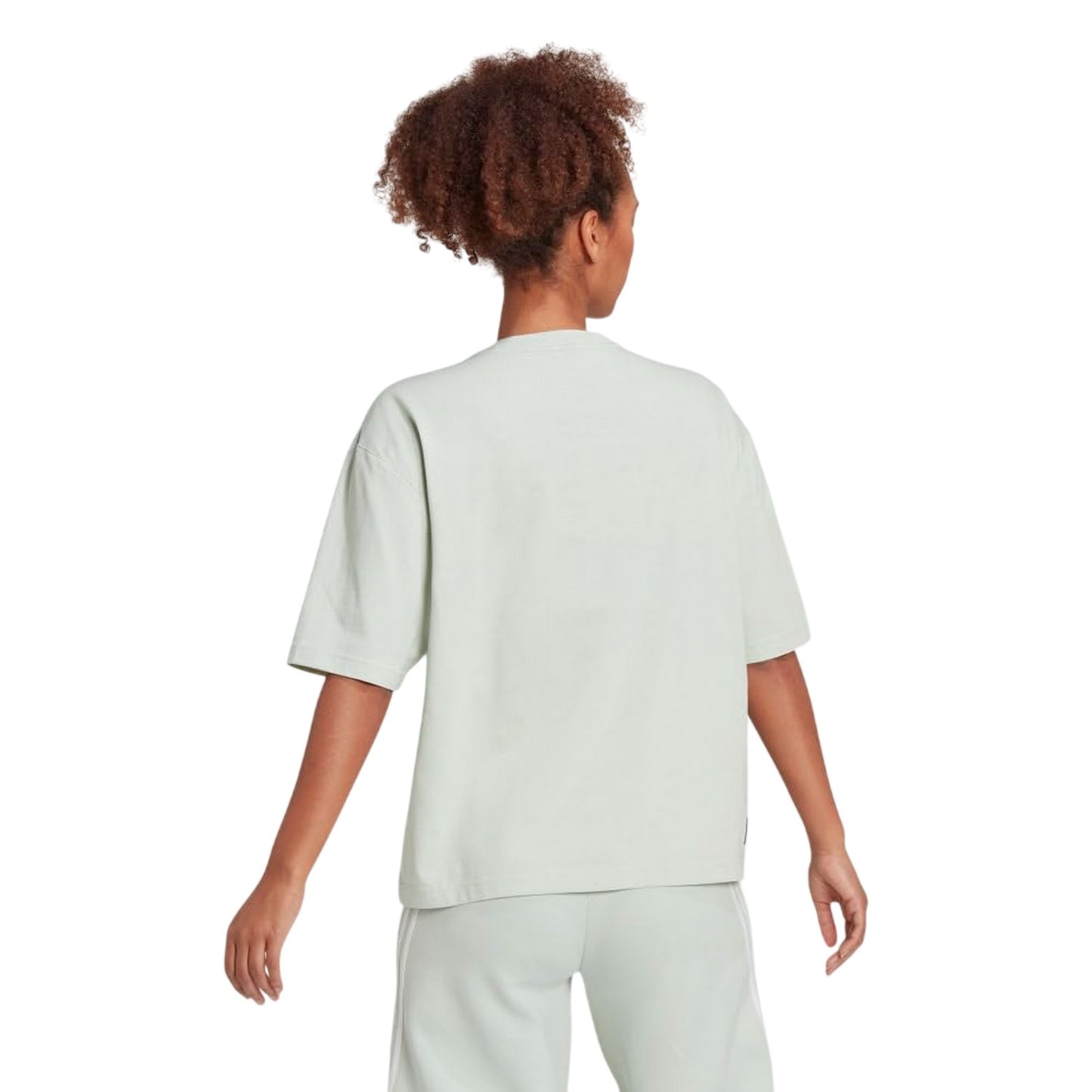 Linen Green - Back - Adidas Womens-Ladies Future Icons Badge Of Sport Boyfriend T-Shirt