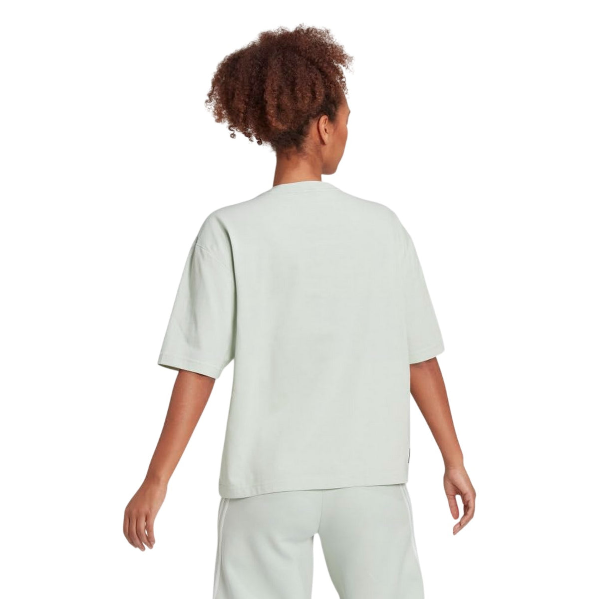 Linen Green - Back - Adidas Womens-Ladies Future Icons Badge Of Sport Boyfriend T-Shirt