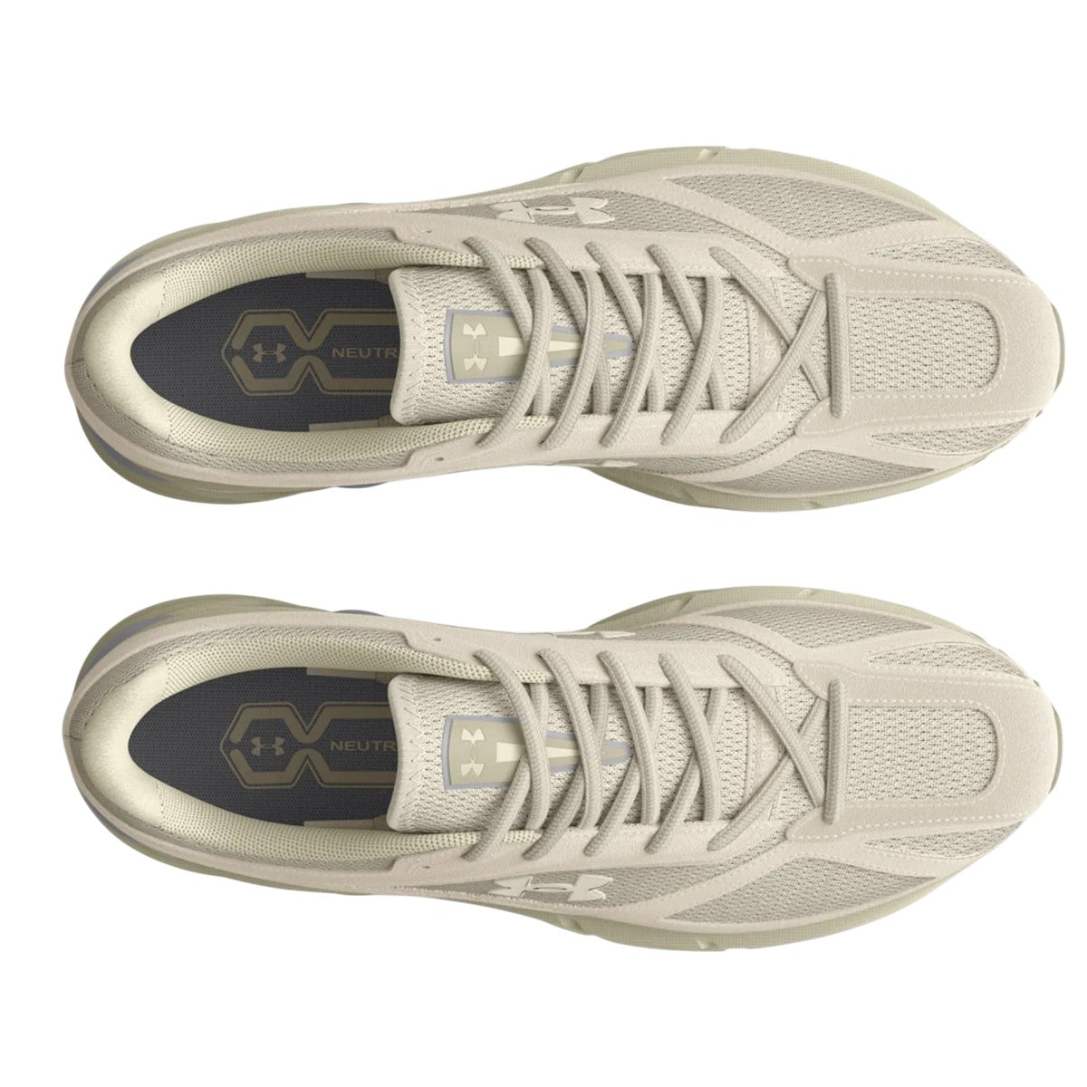 White - Pack Shot - Under Armour Unisex Adult HOVR Apparition Suede Running Trainers