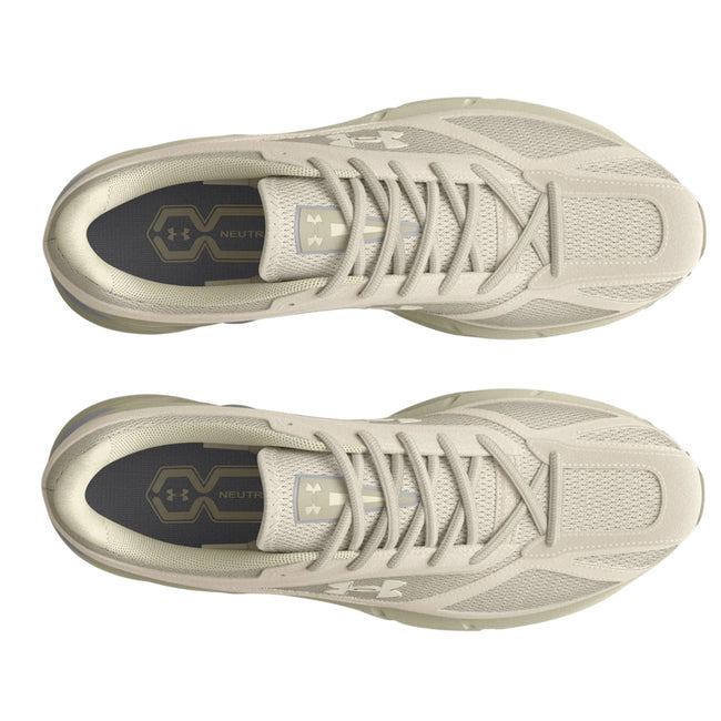 White - Pack Shot - Under Armour Unisex Adult HOVR Apparition Suede Running Trainers