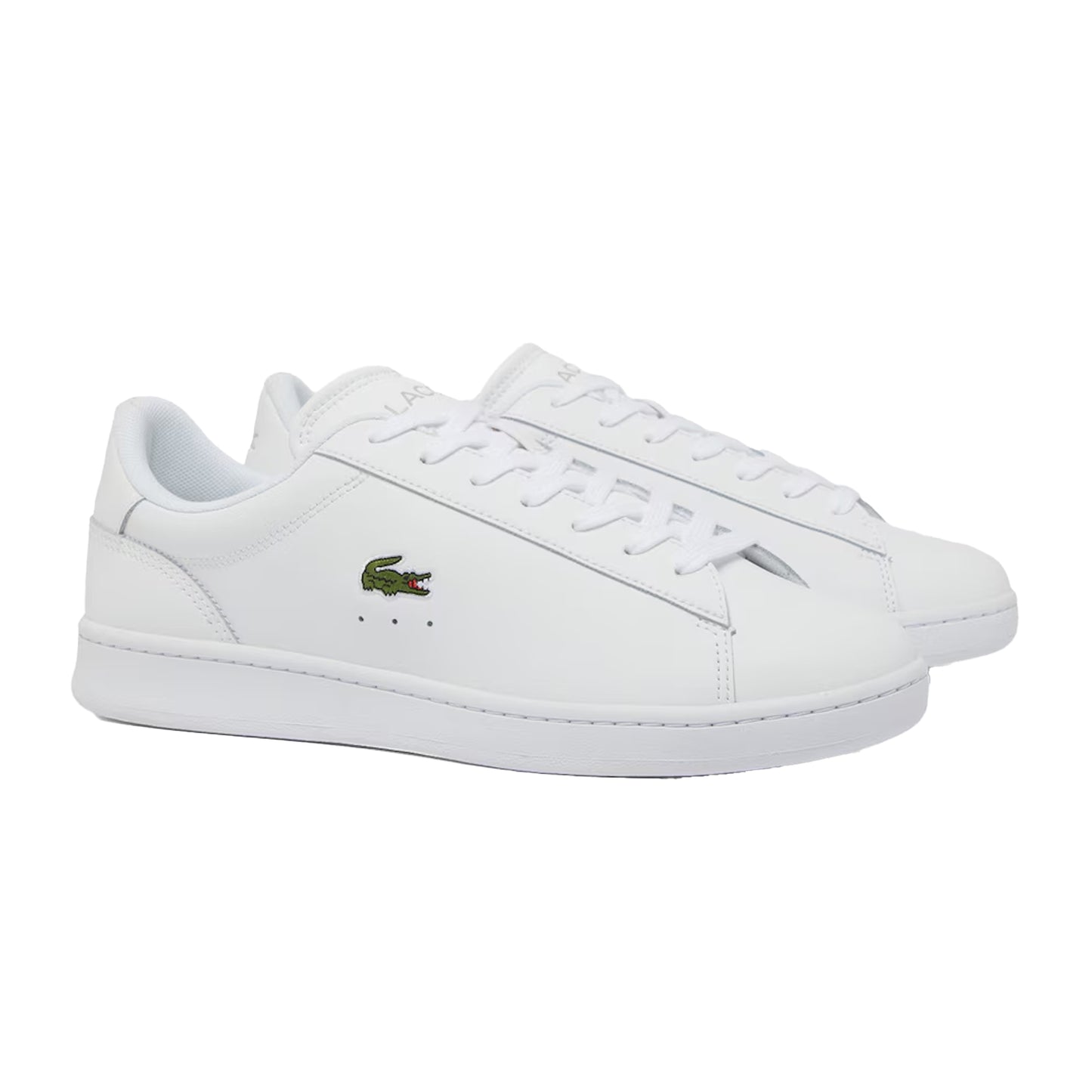 White - Pack Shot - Lacoste Mens Carnaby Leather Flat Trainers