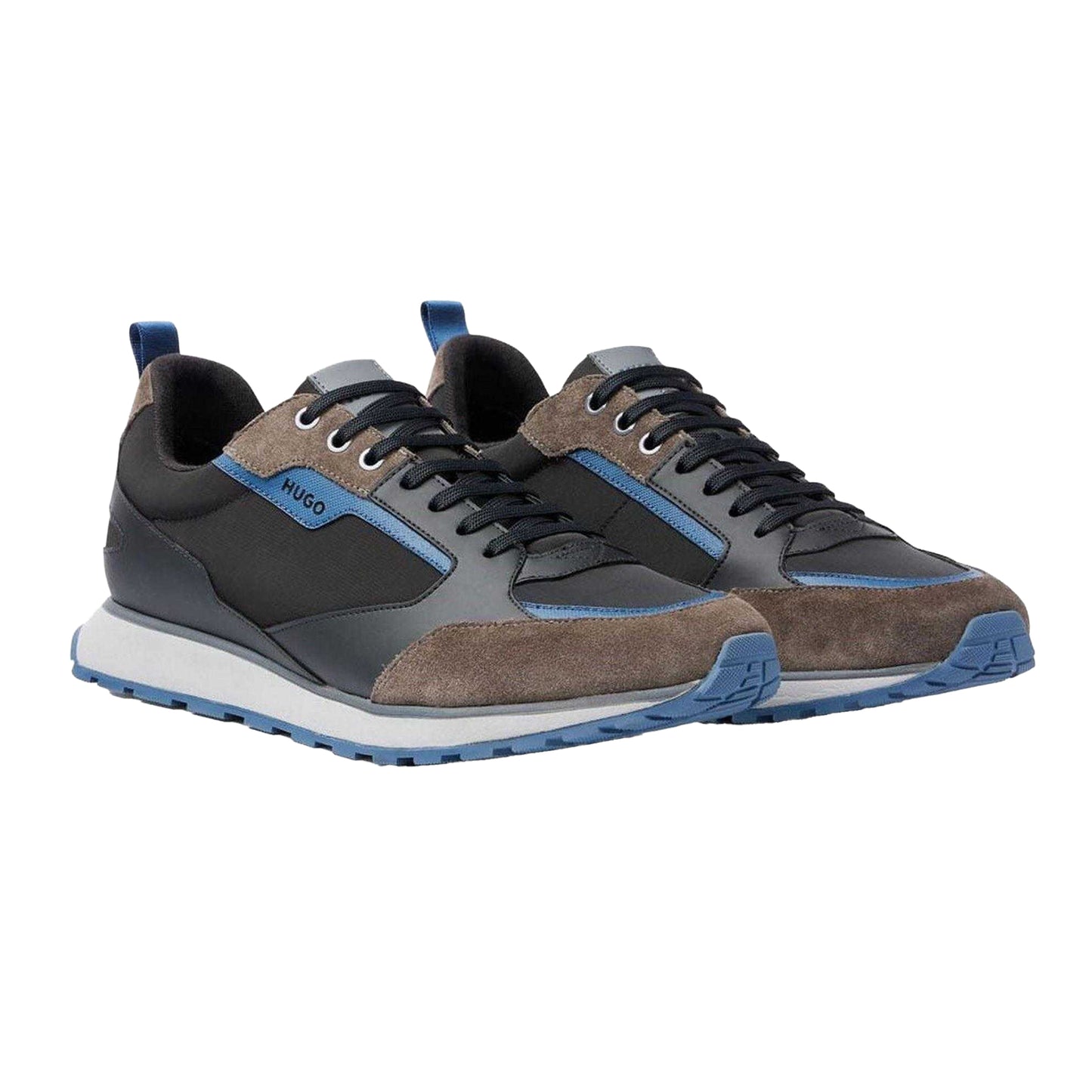 Black - Pack Shot - Hugo Mens Logo Running Trainers