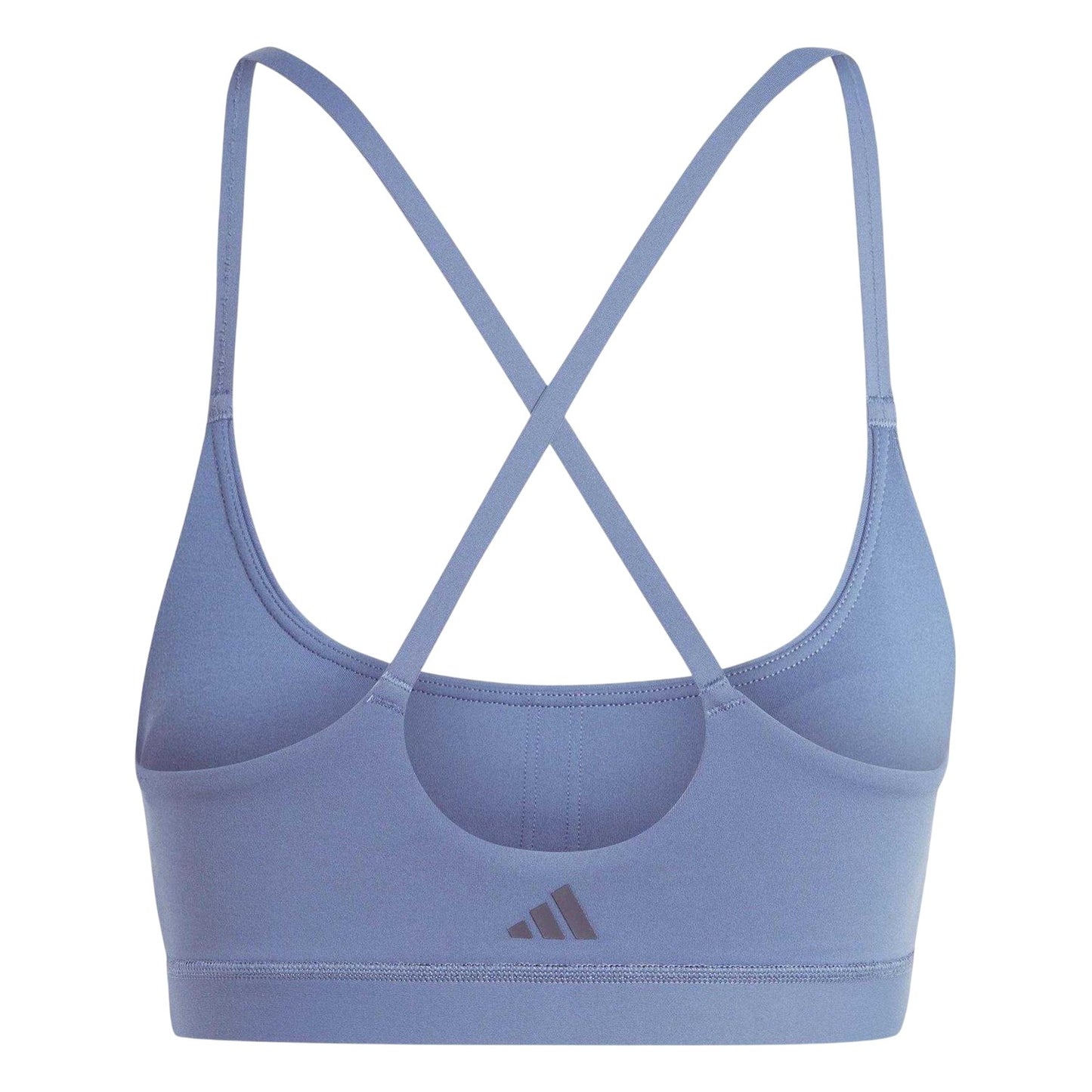 Blue - Back - Adidas Womens-Ladies All Me Plain Sports Bra