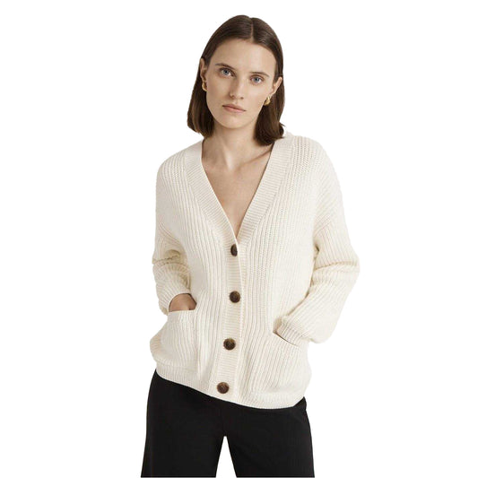Ivory - Front - Finery Womens-Ladies Estella V Neck Long-Sleeved Cardigan