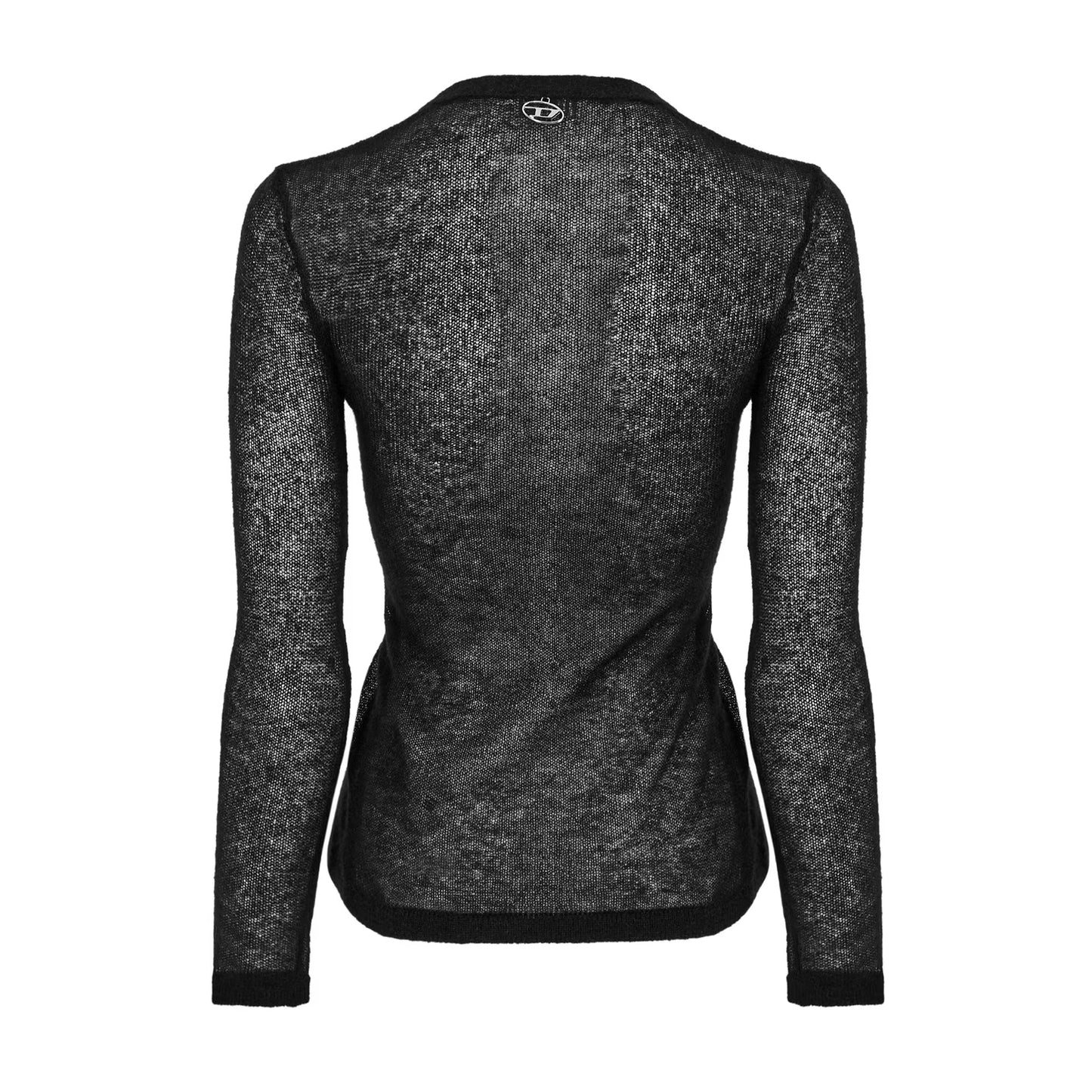 Black - Back - Diesel Womens-Ladies Arina V Neck Long-Sleeved Cardigan