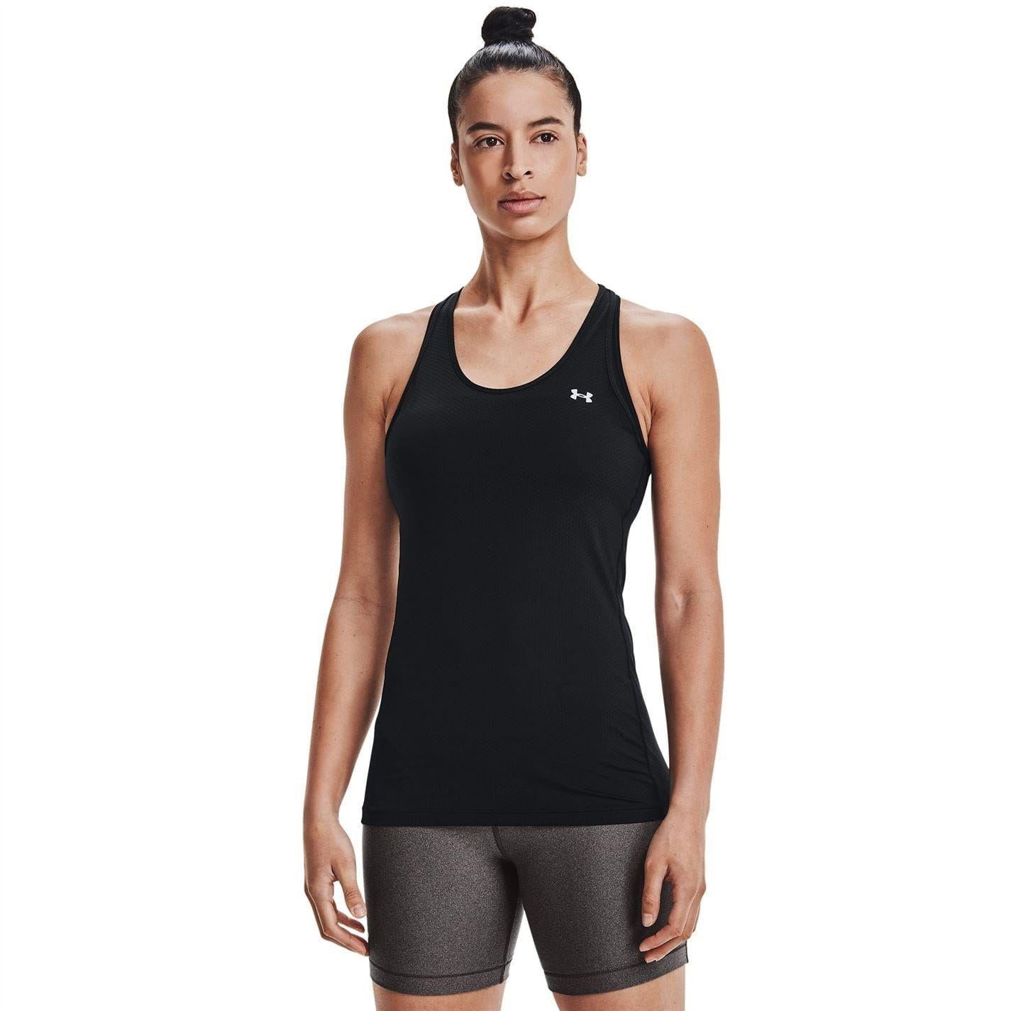 Black - Lifestyle - Under Armour Womens-Ladies HeatGear Lightweight Tank Top