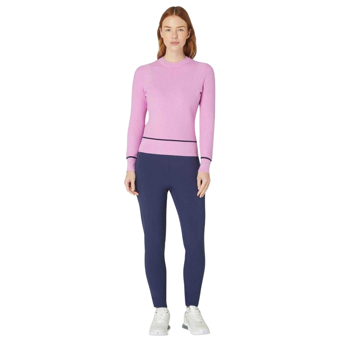 Orchid - Lifestyle - Callaway Womens-Ladies Chevron Ribbed Slim Sweater Top