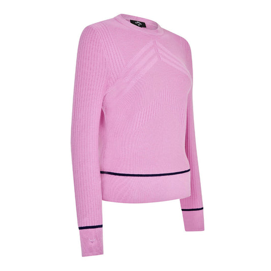 Orchid - Front - Callaway Womens-Ladies Chevron Ribbed Slim Sweater Top
