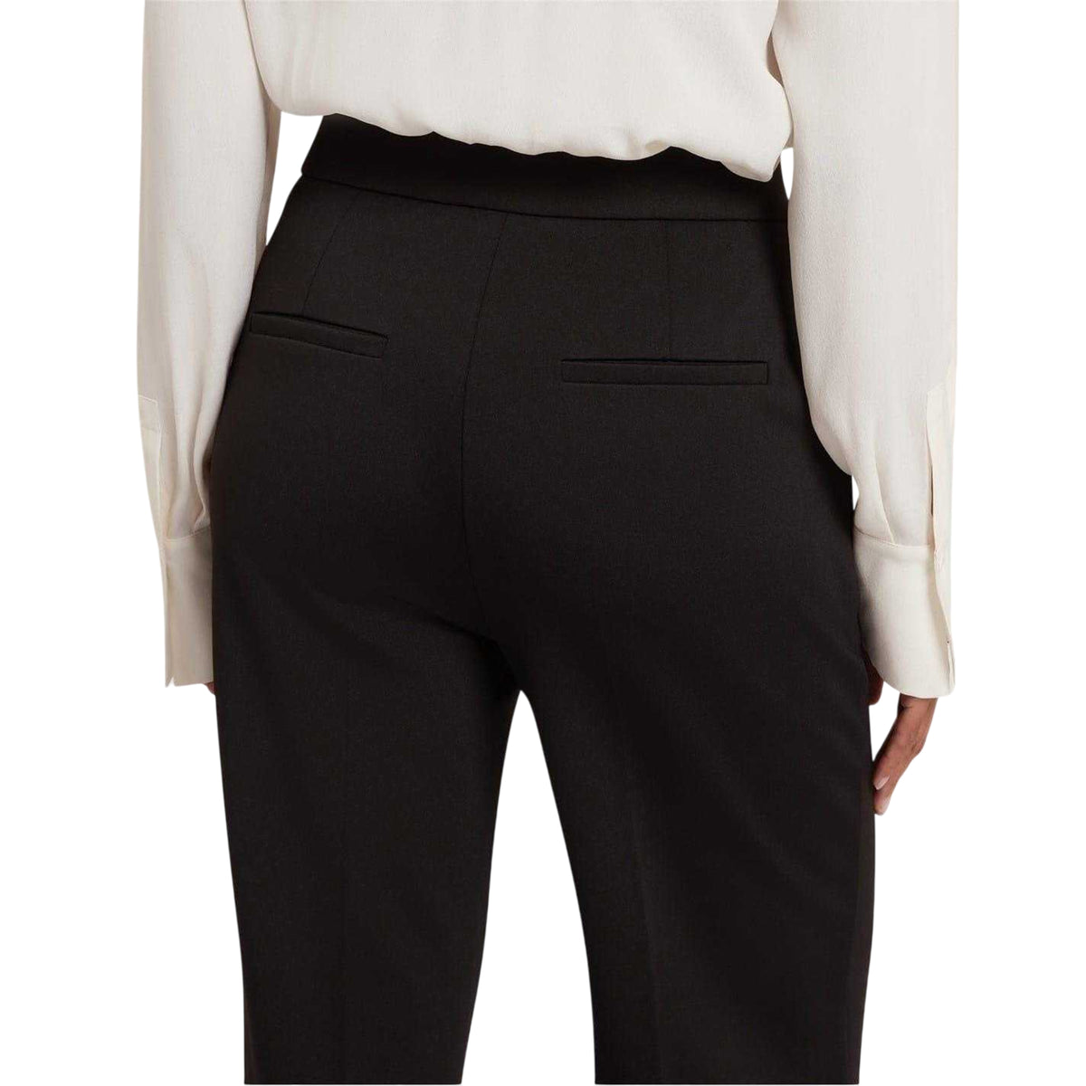 Black - Side - Ted Baker Womens-Ladies Flared Wide Leg Trousers