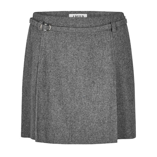 Grey Melange - Front - Edited Womens-Ladies Lexa Wool Blend Mini Skirt