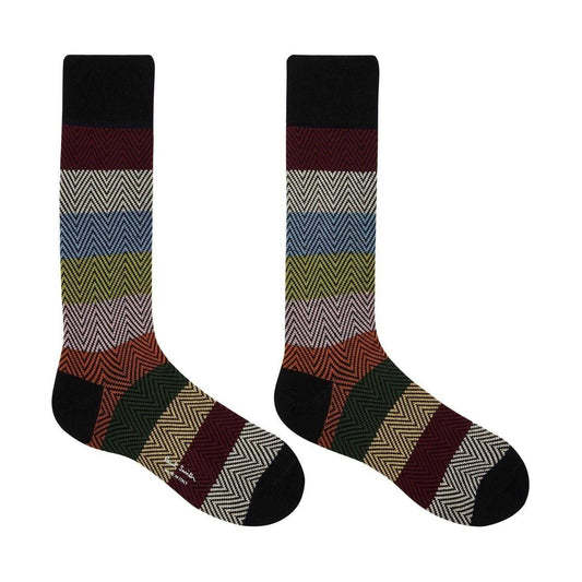 Multicoloured Print - Front - Paul Smith Mens Crew Socks (Pack of 3)
