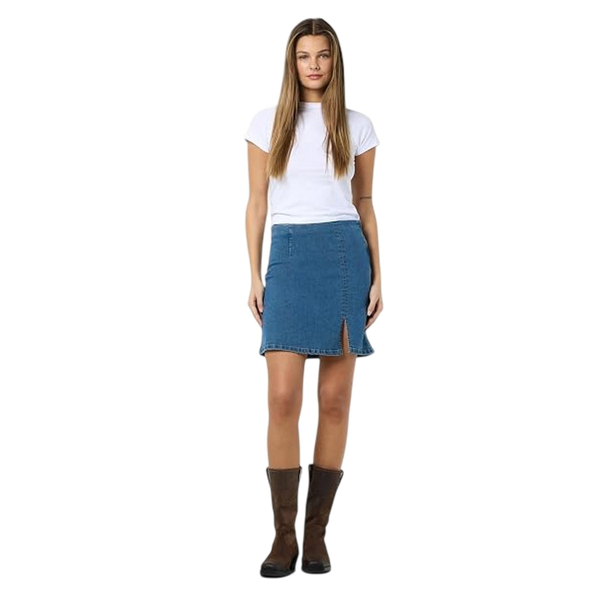 Denim Blue - Lifestyle - Noisy May Womens-Ladies Denim Mini Skirt