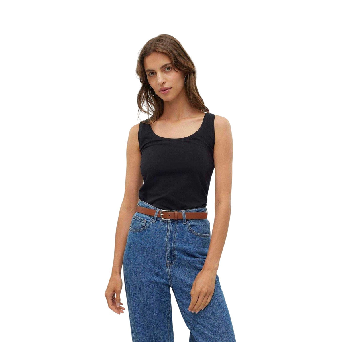 Black - Lifestyle - Vero Moda Womens-Ladies Lulu Regular Sleeveless Tank Top