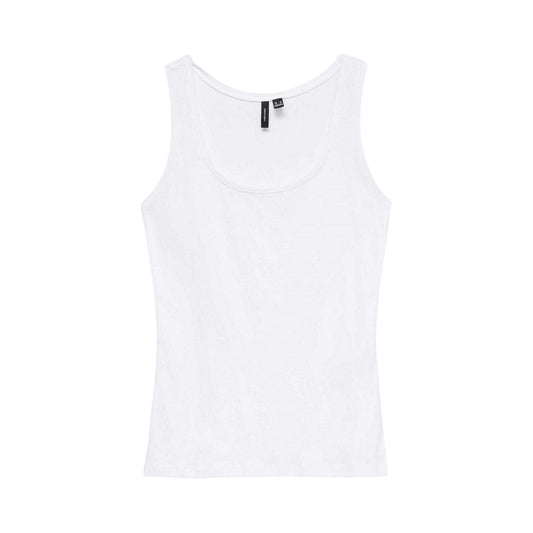 Bright White - Front - Vero Moda Womens-Ladies Lulu Regular Sleeveless Tank Top