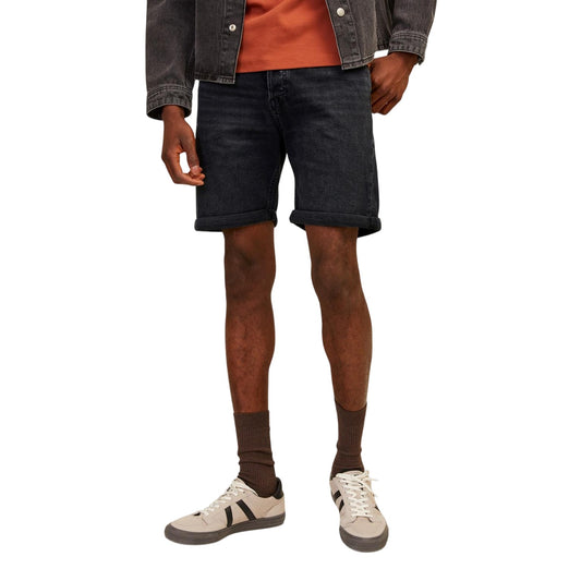Black Denim - Front - Jack And Jones Mens Denim Regular Shorts