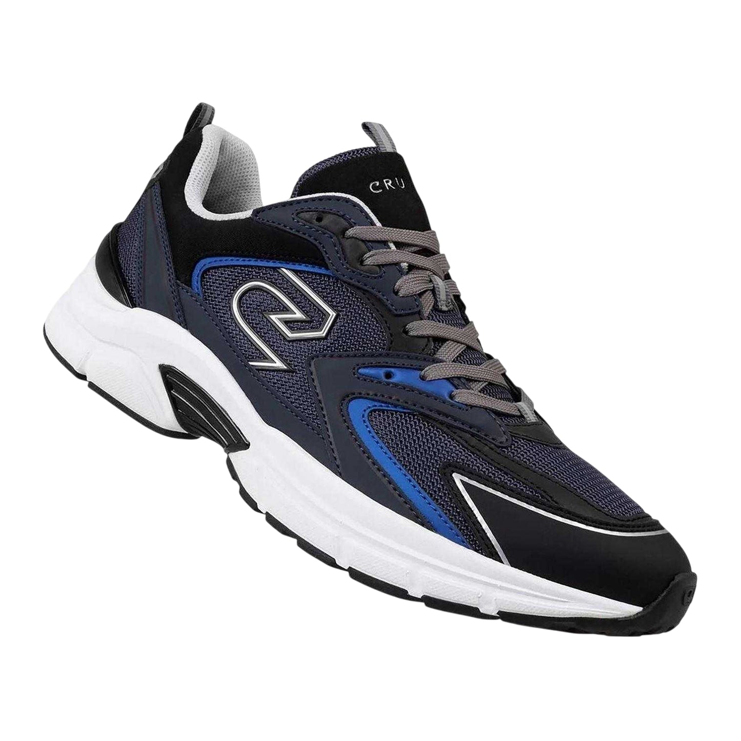 Navy - Side - Cruyff Mens Scorpius Leather Athletic Trainers