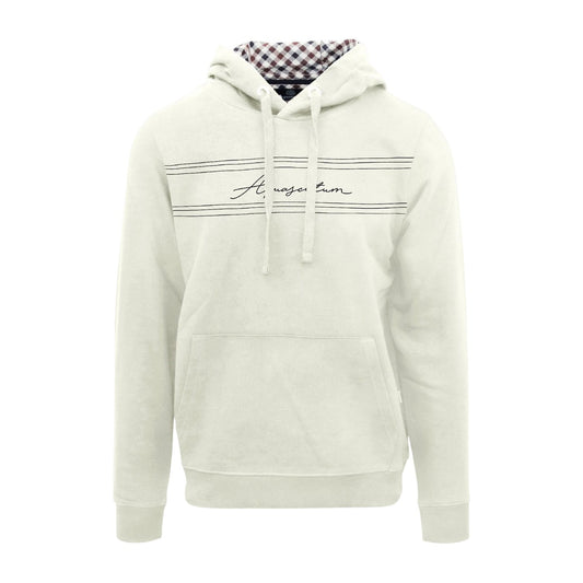 Butter - Front - Aquascutum Mens Signature Regular Hoodie