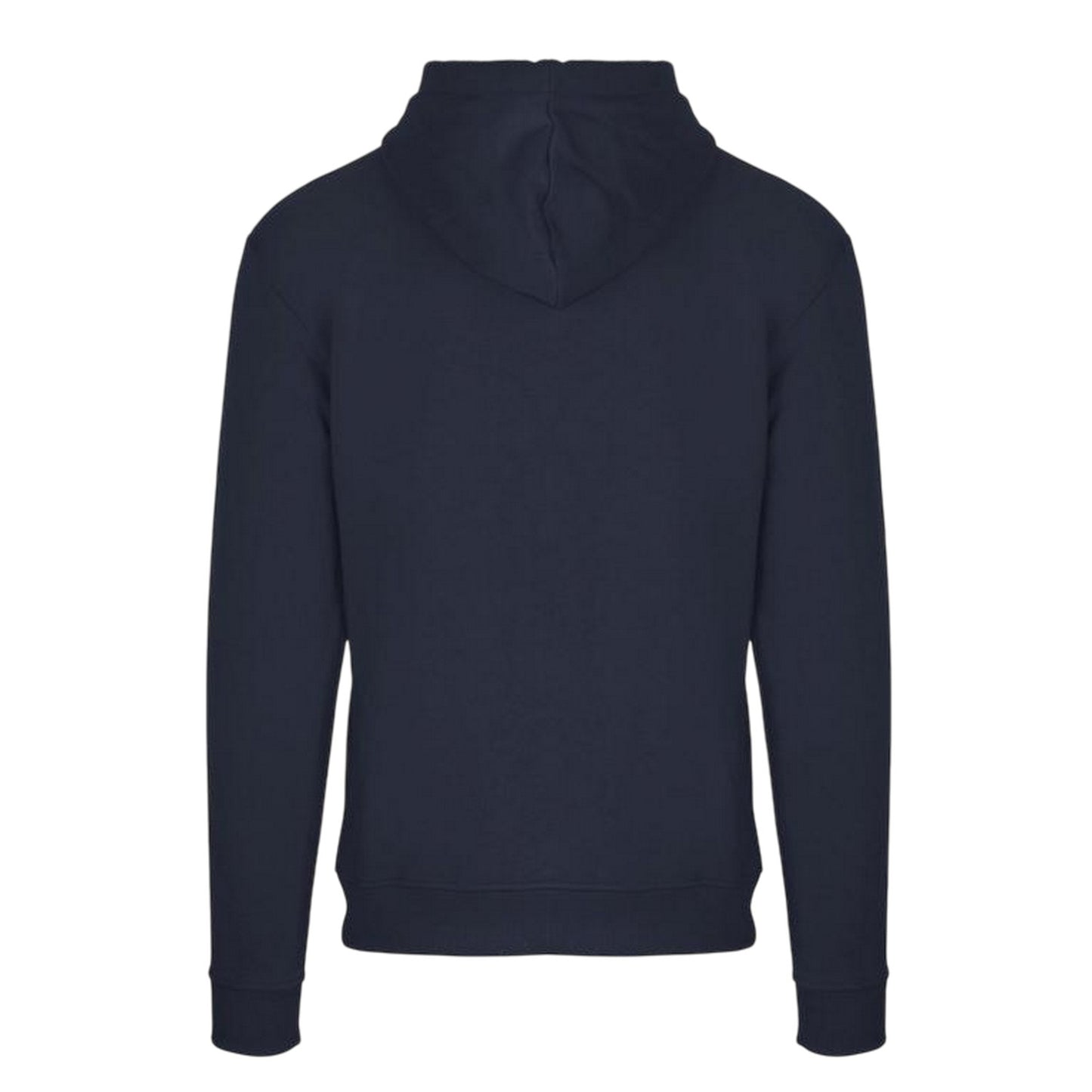 Navy - Back - Aquascutum Mens Lettering Pullover Hoodie