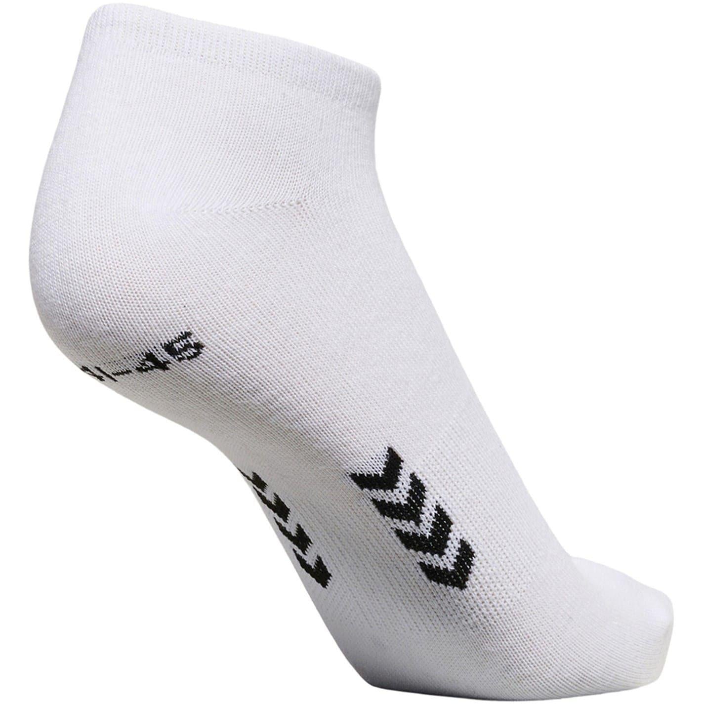 White - Back - Hummel Childrens-Kids Cushioned Ankle Socks (Pack of 5)
