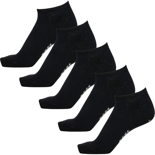 Black - Front - Hummel Childrens-Kids Cushioned Ankle Socks (Pack of 5)