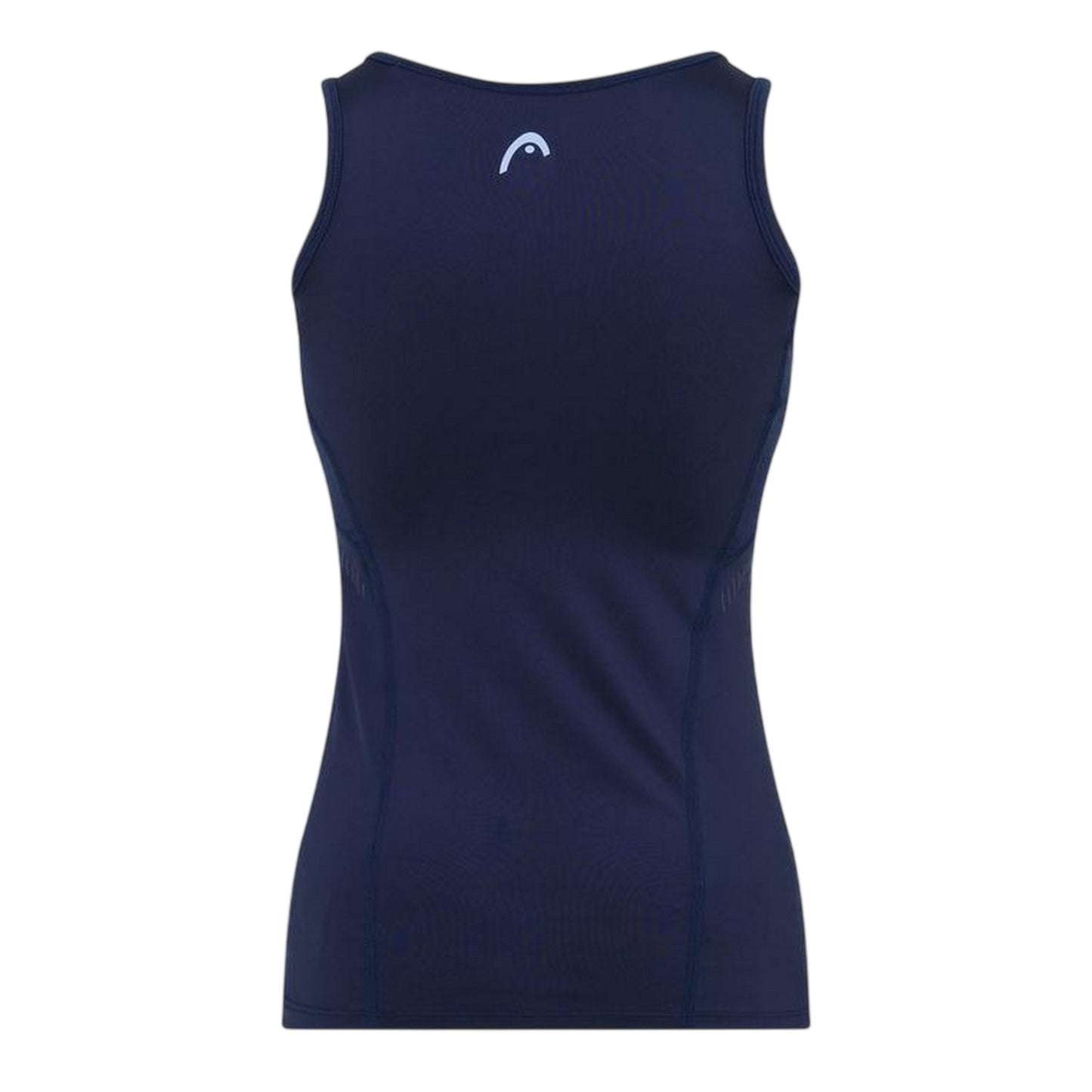 Blue - Back - Head Womens-Ladies Jersey Scoop Neck Slim Tank Top