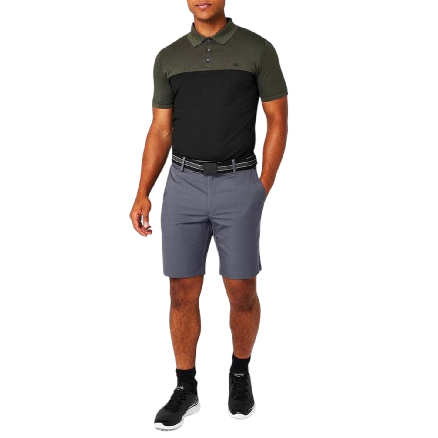 Steel - Side - Calvin Klein Mens Bullet Golf Shorts