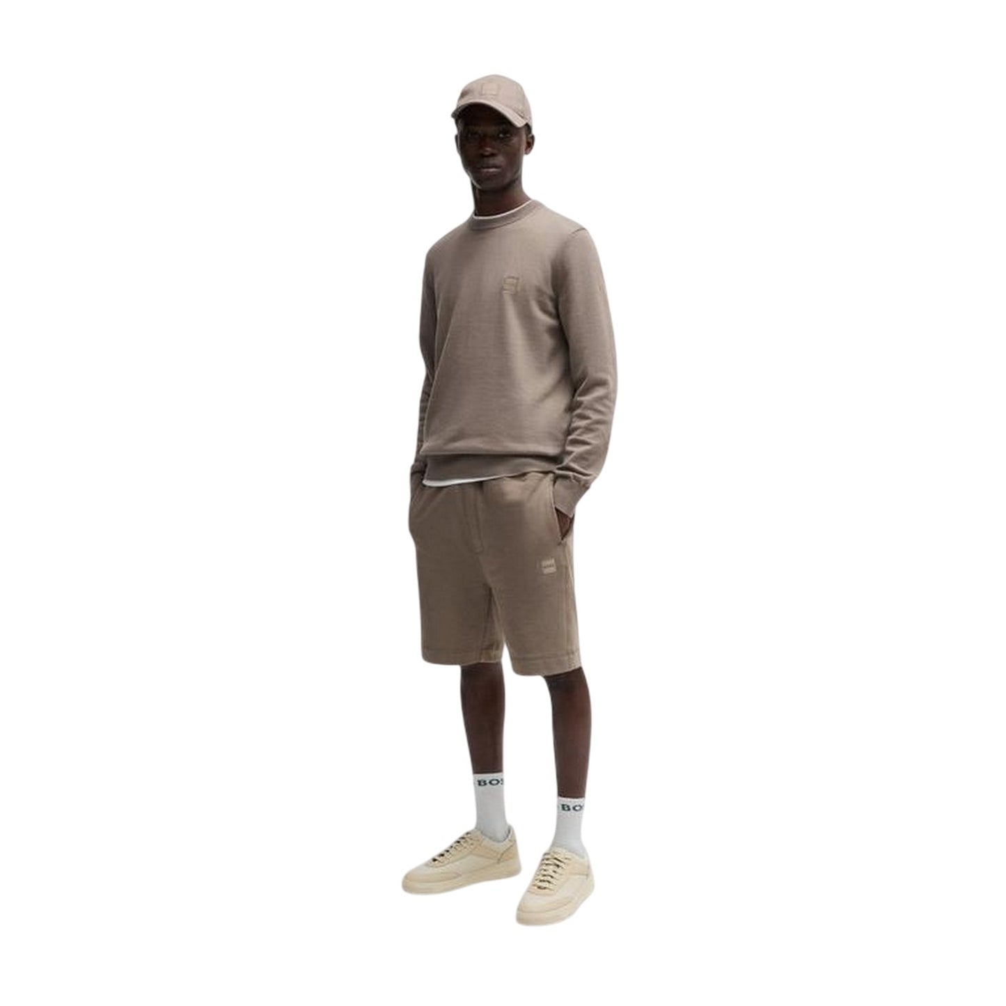 Beige - Side - Boss Mens Sewalk Shorts