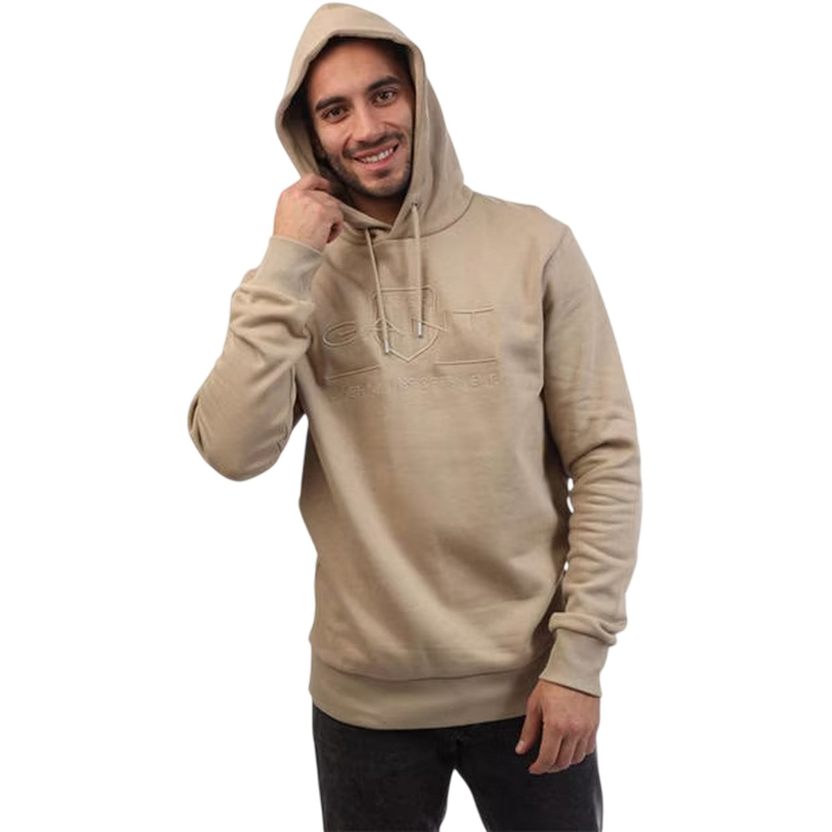 Beige - Lifestyle - Gant Mens Archive Shield Regular Hoodie
