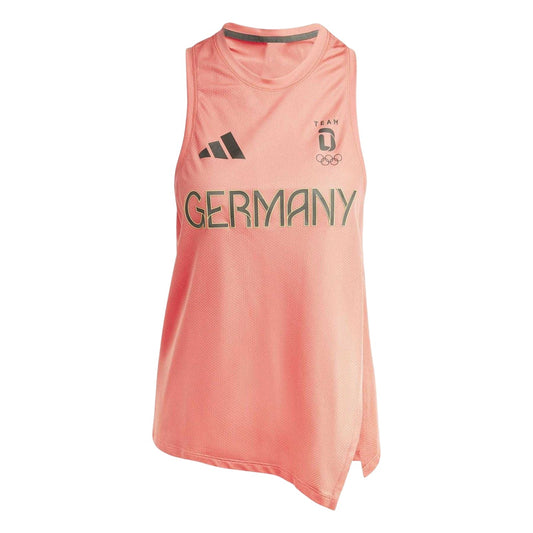 Scarlet - Front - Adidas Womens-Ladies Germany Tank Top
