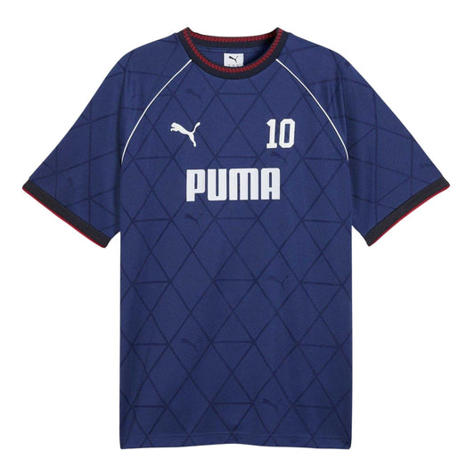 Blue Jewel - Front - Puma Mens Geometric Pattern Sport T-Shirt