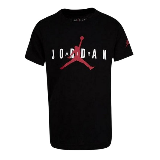 Black - Front - Nike Childrens-Kids Air Jordan Big Logo T-Shirt
