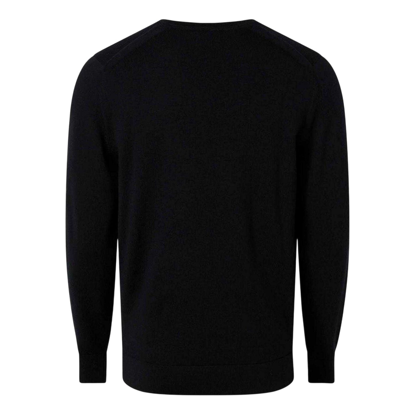 Black - Back - Calvin Klein Mens Merino Wool Jumper
