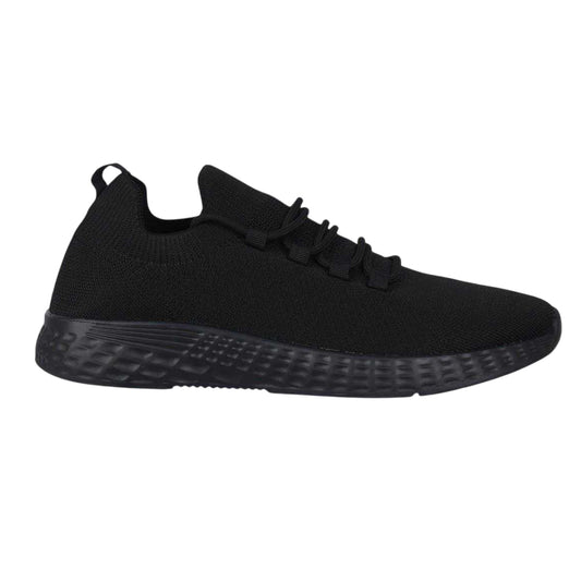 Black - Front - Fabric Mens Santo Running Trainers