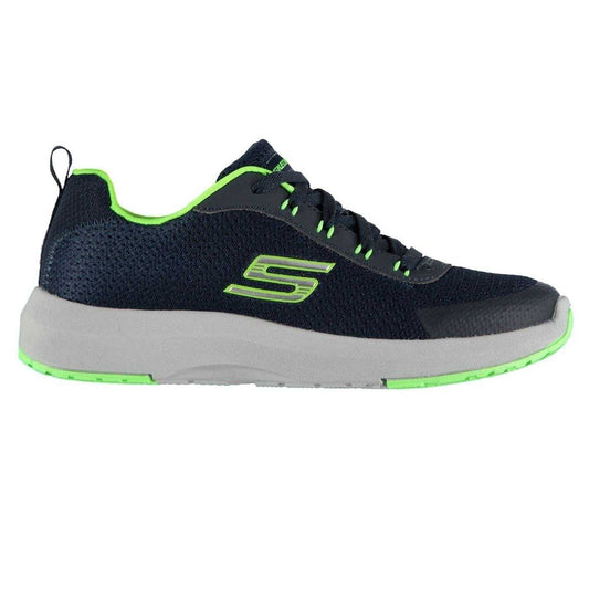 Navy-Lime - Front - Skechers Childrens-Kids Dyna Tread Trainers