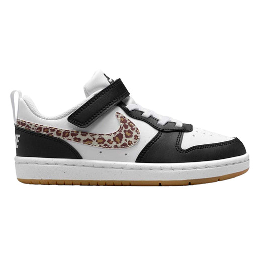 Black-Leopard - Front - Nike Boys Court Borough Cupsole Trainers
