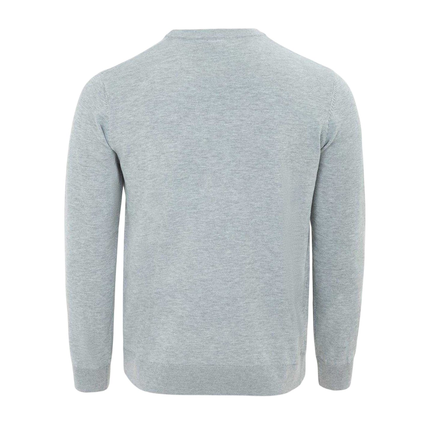 Grey Marl - Back - Giorgio Mens Knitted Crew Neck Jumper