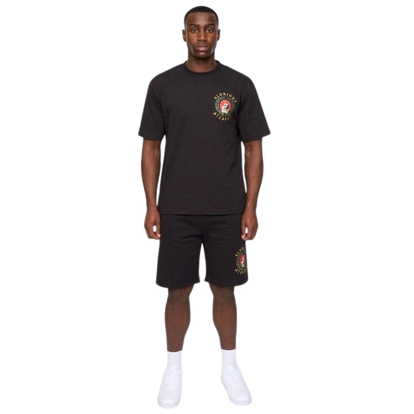 Black - Side - Glorious Gangsta Mens Graphic Print Short-Sleeved T-Shirt