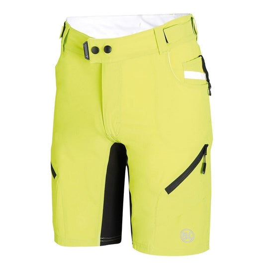 Green - Front - Bicycle Line Mens Logo Baggy Cycling Shorts